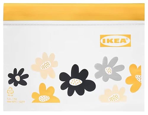 イケア ISTAD フリーザーバッグ 0.2L 花柄 60ピーズ(箱無し） [並行輸入品]