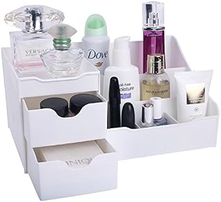 Mantello Makeup Organizer Vanity Organizer with Drawers, White
