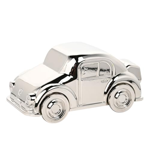 Image of Widdop Bambino Silver Plated Car Money Box for Newborn, Christening, Children - Kids Money Box