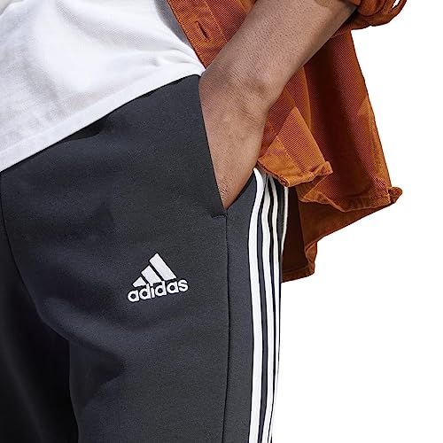 adidas Men's Essentials Fleece Tapered Cuffed 3-Stripes Pants, Black, XX-Large by adidas - Image 5