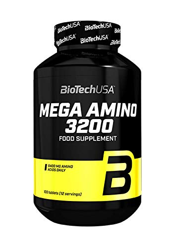 BIOTECH USA MEGA Amino ACIDS 3200 100 Tablets - Whey Protein Pills | BCAA | Anabolic & Anticatabolic
