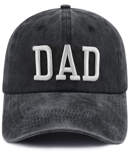 Image of Mom and Dad Hats for Men Women, Funny Adjustable Cotton 3D Embroidered Mama Papa Baseball Cap