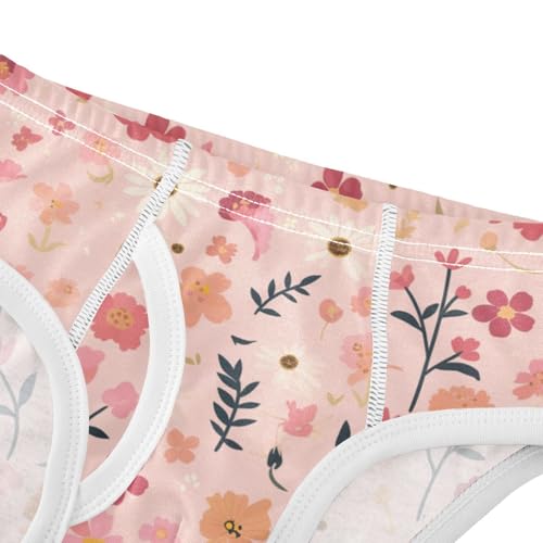 KLL A Pattern Of Flowers in Pink Toddler Boys Soft Underwear Cute Children Undies4