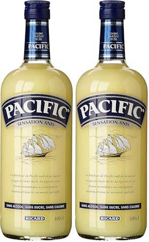 Pacific Boisson Anisee, Sans Alcool, 1L (Lot de 2)