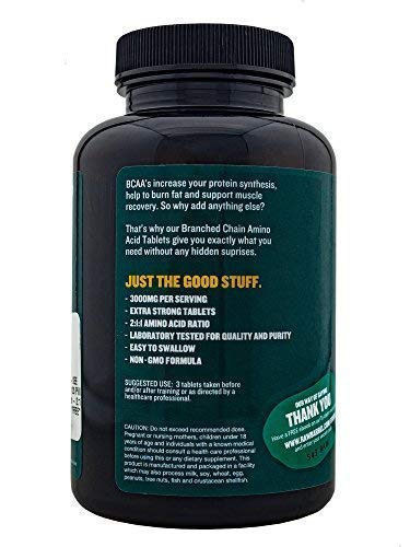 Raw Barrel Bcaa Tablets - 120 Extra Strong 1000Mg Pills - 2:1:1 Ratio Branched Chain Amino Acid Supplement - Non-Gmo Natural Ingredients #TOP5