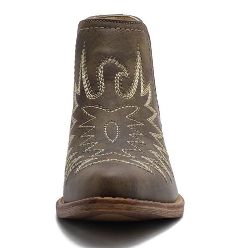 Image of GLOBALWIN Women's Cowgirl Boots Pull On Ankle Booties