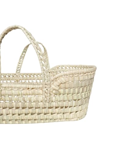 Miniatura 6 de Varletta Capazo Bebe Mimbre Artesano De Palma Natural Para Muñecos, Bebé Reborn Y Decoración Infantil Hecho A Mano Con Asas Jugar Y Decorar -Capazo Infantil Mediano