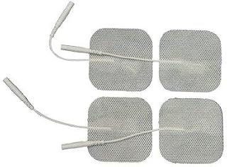Therapist’s Choice 40 Electrode Pads Per Pack, Medical Grade for TENS and EMS Units Electrodes. 2"x2" Square, White Cloth Topping,100% Satisfaction Guarantee