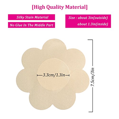 Daisyformals 20 Pairs Pasties Satin Nipple Covers Stickers Disposable Breast Petals For Women Flower Shape #TOP2