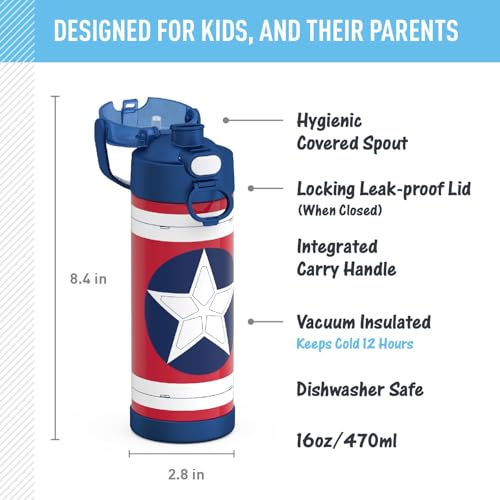 Image of THERMOS FUNTAINER Water Bottle with Spout, Brave New World, 16 Ounces (Pack of 6)