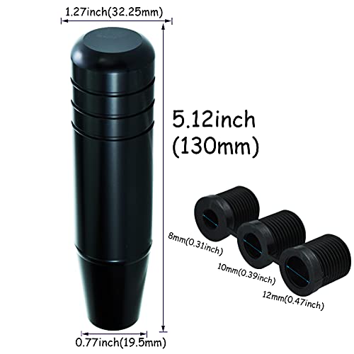 Temzzer Car Gear Shift Knob 5 Inch Weighted Shifter Stick Handle Cool Shift Lever Head For Most Manual Automatic Vehicles (Black) #TOP3
