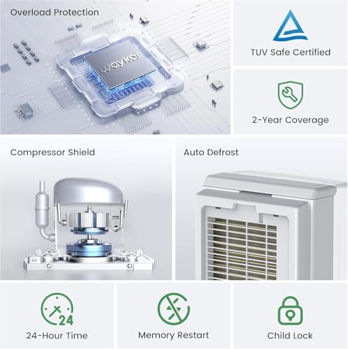 Waykar 2000 Sq. Ft 34 Pints 2025 Most Efficient Energy Star Dehumidifier for Home and Basement with Auto or Manual Drainage, Quiet 33dB Operation, 0.62 Gallon Water Tank Capacity by Waykar - Used condition - Image 8