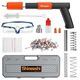 Manual Mini Steel Nail Gun Kit with Nailers Adjustable Speed Fastening Tool Portable Handheld Concrete Nailer Gun for Drywall, Steel, Woodworking & DIY Projects