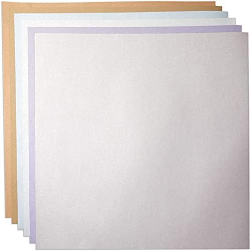 Metallic Scrapbook Paper Pads, 6 Colors (12x12 Inches, 48 Sheets)