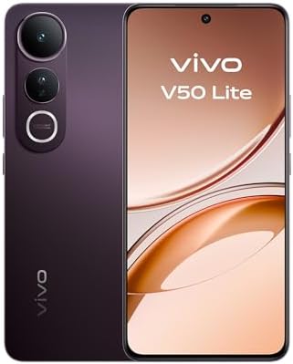 vivo V50 Lite 4G Smartphone, 8G+256G, 6,77" 120Hz P-OLED-Bildschirm, 50MP Sony Hauptkamera, Aura Light, 5200 mAh Akku, 90W FlashCharge, IP65, 400% Lautstärke & Dual-Stereo-Lautspre