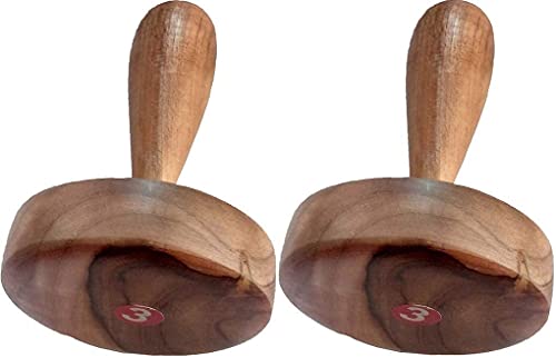 PACK OF 2 WOODEN ROTI CHAPATI DATTA PRESS POTATO MASHER