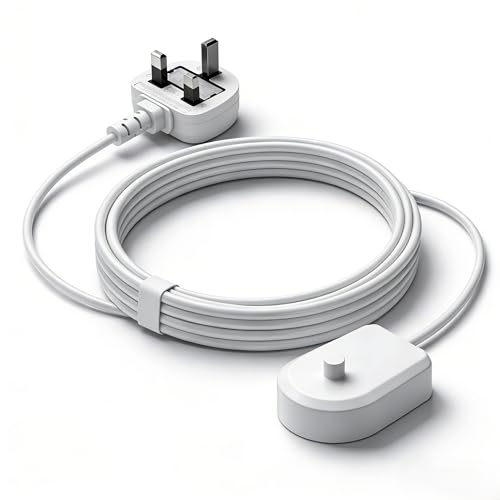 Superer Electric Toothbrush Charger Fit for Philips Sonicare HX3000 HX6000 HX6100 HX8000 HX9000 3100 4100 4300 5300 6100 6500 R Series UK Plug IP67 Waterproof Portable Inductive Base 1.2M