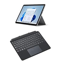 Microsoft Surface Go 3, 10 Inch 2-in-1 Tablet (Intel Pentium Gold, eMMC, Windows 11 Home S) Platinum 4GB RAM + 64GB SSD + Surface Go Signature Type Cover Black