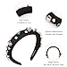 Amariver Rhinestones Headbands for Women Sparkle Jeweled Hair Band Padded Head Bands Bling Crystal Hairbands Shiny Headband Stylish Hair Accessories for Women Girls (Black)