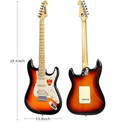 Guitare électrique pour adultes débutants entrée rock costume de guitare professionnel -lecteur de niveau pour hommes et femmes, avec haut-parleur de guitare Bluetooth -D120 (beige)… - Les Beatles, Paul McCartney, John Lennon, RIngo Starr, George Harrison Guitare électrique pour adultes débutants entrée rock costume de guitare professionnel -lecteur de niveau pour hommes et femmes, avec haut-parleur de guitare Bluetooth -D120 (beige)… – Image 4