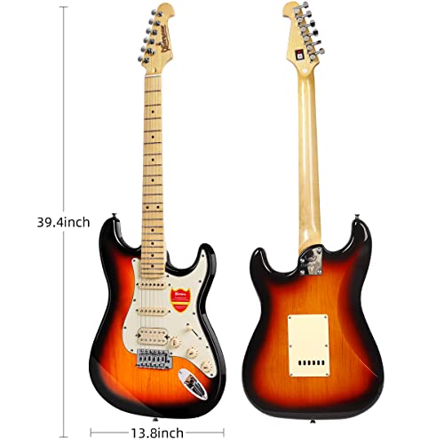 Guitare électrique pour adultes débutants entrée rock costume de guitare professionnel -lecteur de niveau pour hommes et femmes, avec haut-parleur de guitare Bluetooth -D120 (beige)… - Les Beatles, Paul McCartney, John Lennon, RIngo Starr, George Harrison Guitare électrique pour adultes débutants entrée rock costume de guitare professionnel -lecteur de niveau pour hommes et femmes, avec haut-parleur de guitare Bluetooth -D120 (beige)… – Image 5