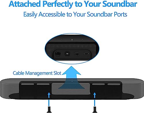 Soporte stand bracket para Sonos Beam con pasacables posterior negro 5