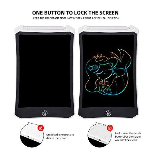 Lcd Writing Tablet For Kids Unleash Creativity,Colorful Screen Doodle Board And Reusable Writing Pad - Perfect Travel Toy And Birthday Gifts For 3 4 5 6 7 8 Year Old Kids!(White) #TOP4