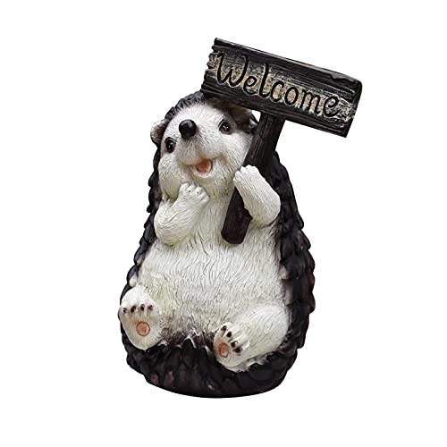 Outdoor Igel Welcome Card Resin Ornamente Outdoor Garten Zubehör Dekoration Kunst Balkon Villa Landschaft Figuren Kunsthandwerk