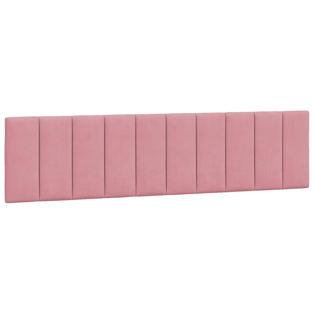 vidaXL Cuscino Testiera Hanko Rosa 200 cm in Velluto, Cuscino Testata, Testata Imbottita, Cuscino per Testata Letto, testiera Imbottita