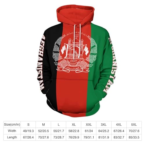 Sweat-shirt drapeau afghan imprimé 3D veste décontractée col rond rouge - 5
