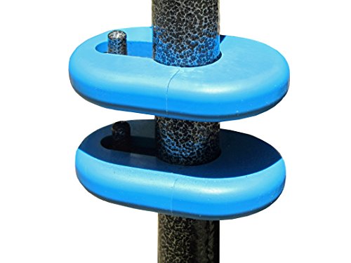 Rehabilitation Advantage Calf Bumpers - Wheelchair Leg Rest Bracket Covers, Blue