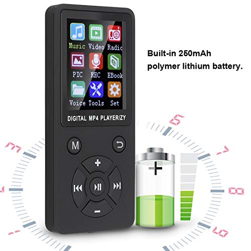 Music Player, Matte Material Body MP3 Music Player para ouvir música(Preto)