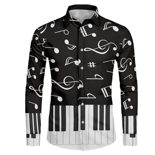 Biyejit Herren-Langarmhemd, Knopfleiste, Herrenhemden, Tops, formelles Hemd, Business, für Hochzeit, Party, Outdoor, Größe XS-6XL, L