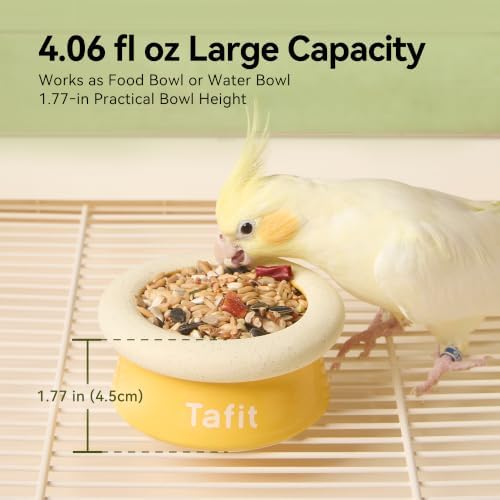 2 in 1 Ceramic Bird Feeder Bowl & Beak Grinding Stone — 사진 5
