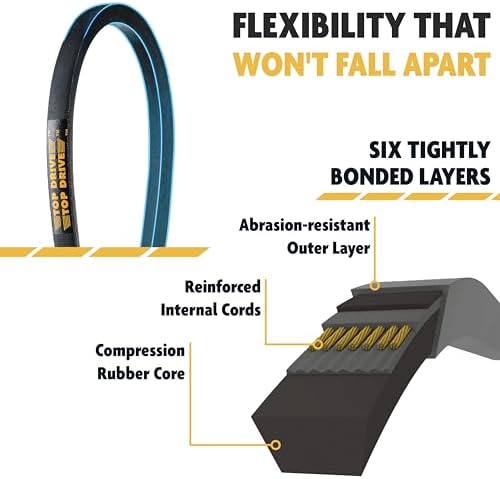 A43/4L450, A/4L, Classic Wrapped V-Belt, Rubber, 1/2" x 45" Outside Circumference — view 3