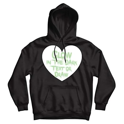 lepni.me Hoodie Sweatshirt Interaktivt Neon Glöd i Mörkret Alla Hjärtans dag Födelsedagsfest Dräkt drar med Led (XL Svart Glow in the Dark)