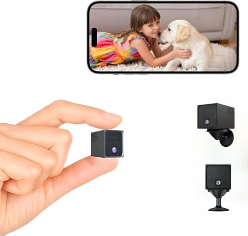 YKJNH 2026 Powerless 4K HD Mini Security Camera, Wireless WiFi Indoor Nanny Cam with Night Vision, Motion Detection, Remote Viewing and 100 Days Battery Life