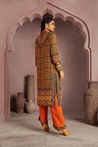 Image of RIVER by Rajdeep Ranawat Premium Designer Women's Floral Print Salwar Suit Set With Dupatta