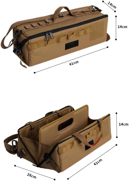 キャンプバッグ ブラック 防災・アウトドア全対応 工具雑貨収納最適 ショルダー式 防水・耐摩耗素材 軽量設計 山登り・森林活動・旅行