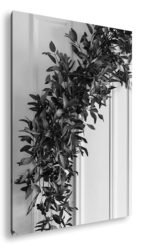 Guirlande de feuilles vertes deyoli sur toile murale 90 x 60 cm