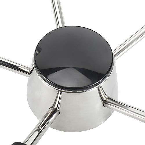 image for NovelBee 11-1/2 Inch Stainless Steel 5 Spoke Boat Marine Destroyer Ste