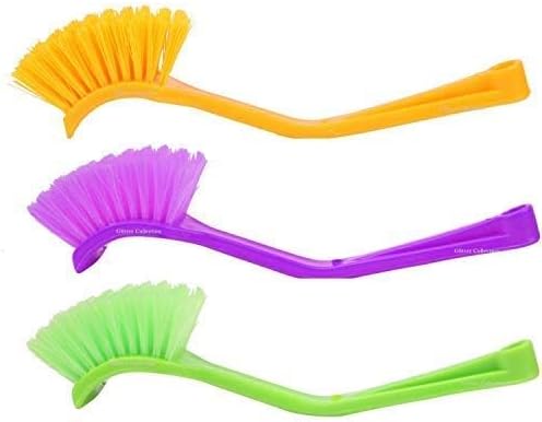 Wash Basin/Toilet Seat/Sink Brush Seat Cleaning Brush (pack of 3, Multicolor)