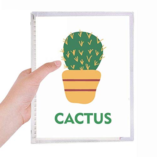 Carnet de notes rechargeable cactus vert à spirale pour l'écriture quotidienne
