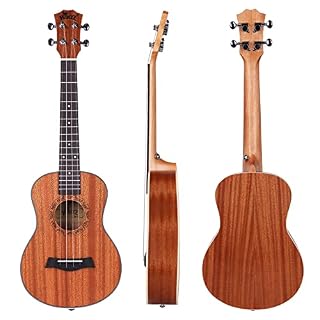 Winzz Tenor Ukulélé Adulte, Ukulele Débutant Set 26 Pouces Avec Support Ukulele et Capodastre (Acajou, Mat) - Les Beatles, Paul McCartney, John Lennon, RIngo Starr, George Harrison Winzz Tenor Ukulélé Adulte, Ukulele Débutant Set 26 Pouces Avec Support Ukulele et Capodastre (Acajou, Mat) – Image 2