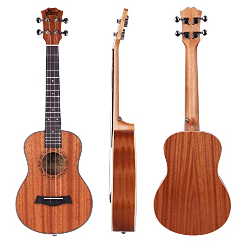 Winzz Tenor Ukulélé Adulte, Ukulele Débutant Set 26 Pouces Avec Support Ukulele et Capodastre (Acajou, Mat) - Les Beatles, Paul McCartney, John Lennon, RIngo Starr, George Harrison Winzz Tenor Ukulélé Adulte, Ukulele Débutant Set 26 Pouces Avec Support Ukulele et Capodastre (Acajou, Mat) – Image 3
