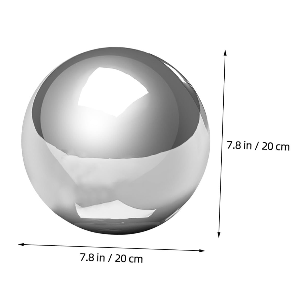 Artibetter Edelstahl Gartendeko Kugel Polierte Spiegelkugel Reflektierende Outdoor Gazing Ball für Garten Dekoration Robuste Leichte Dekokugel für Blumenteiche und Außenbereich