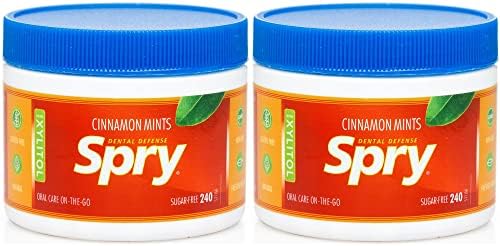 Spry Xylitol Mints, Natural Cinnamon, 240ct (2 Pack)