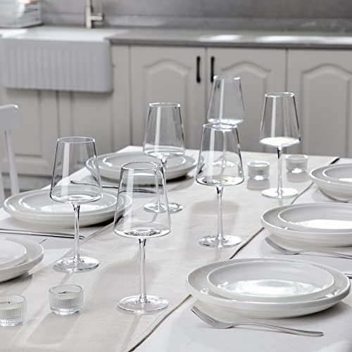 Foto von Amisglass Weingläser 500 ml, 6er Set Weinglas für Rotweine und Weißweine, bleifreie & transparente Weinkelche, spülmaschinenfeste Cabernet-Rotweingläser, hochwertige & elegant