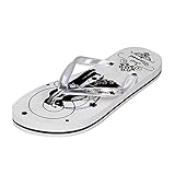 ASVP Shop® Flip-Flops mit Aufdruck „Just Married“, für die Flitterwochen, Hochzeitsgeschenk, Mann & Frau, Braut, Bräutigam, Sandalen, weiß