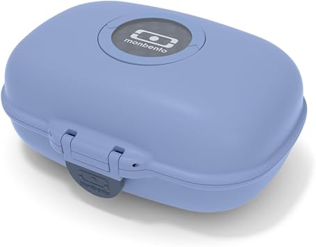 monbento - Snack Box MB Gram Infinity - Snack Box for Boys & Girls - Ideal for Lunches or Snacks - BPA Free - Food Grade Safe - Blue
